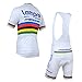 2014 Outdoor Sports Pro Team Men's Short Sleeve Lampre Cycling Jersey and Bib Shorts Set White