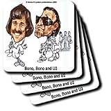 Londons Times Funny Music Cartoons - Sonny Bono And Bono - Coasters