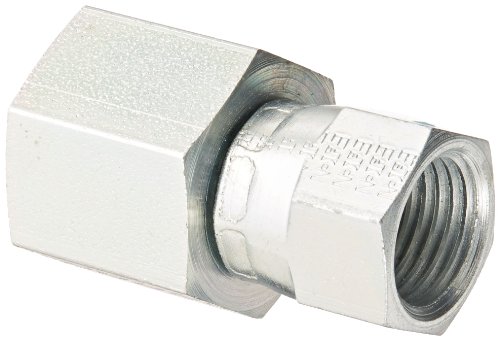 Eaton Weatherhead C5256X6X6 Carbon Steel SAE 37 Degree (JIC) Flare-Twin Fitting, Swivel, Adapter, 3/8