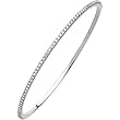 14K White Gold Diamond Bangle Bracelet - 2.00 Ct.