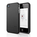 elago S4 Glide Case for Black Version  AT&T, Sprint and Verizon iPhone 4/4S(Not for White Iphone) (Soft Feeling Black)- eco-friendly packaging