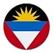 Antigua and Barbuda Flag Round Mouse Pad
