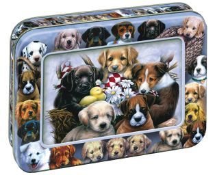 Puppy Play 12 Note Cards In A Tin by Tree-Free