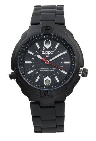 Zippo Watch, Modell GTX-2, mit LED-Leuchten, Stahlband