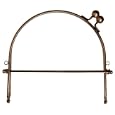 Metal Purse Frame w/Ball Clasp & Loops 6'-Antique Silver'
