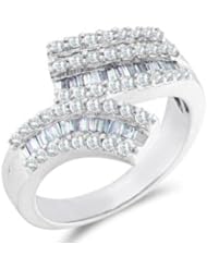 0.66 cttw 14k White Gold Diamond Fashion Cocktail Ring Right Hand Ring Ladies Cocktail Ring (Real Diamonds: 2/3 cttw, Ring Sizes 4-10)