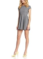 Rare London Vestido Flared (Negro / Blanco)