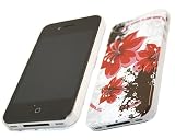 iTALKonline IMPERIAL Red/White CHINESE FLOWERS Pattern Super Hydro Gel Protective Armour/Case/Skin/Cover/Shell for Apple iPhone 4 4G HD Reviews