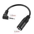 2.5MM MALE to 3.5MM FEMALE CABLE HEADPHONE JACK ADAPTER