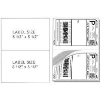 200 Half Sheet Shipping Labels, - 8 1/2 X 5 1/2 Labels Per Sheet. Will Work in Both Laser and Inkjet Printers. Made of Heavyweight Material with Super Adhesive Sticker. For Use with Internet Postage Sites Like Ebay, Paypal. Stamps.com Ext... Same Size As the Avery® 5126 Template