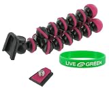 Flexible Tripod (Magenta / Black) for Canon PowerShot SD1100IS Digital Camera Pink Melody