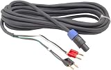 Hosa SKO 4100BN Speaker Cable 100 Feet Length Speakon to Two Banana Plugs 14 AWG x 4