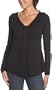 Arianne Women's Jennifer Micro Modal Top,Black,Small