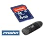 Sandisk 4gb Sdhc Sd Memory Card with Adapter + Black USB Memory Card Reader for Canon Powershot Digital Camera
