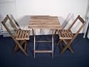 2 Person Folding Square Table Top Furniture Set