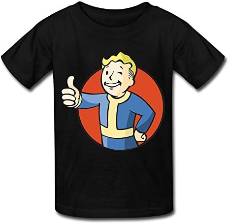 Roshow Youth's/Kid's Fallout 3 4 Pip Boy Vault Boy Thumbs Up T-shirt