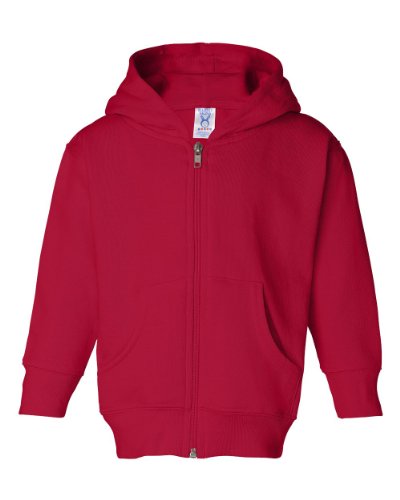Toddler Full-Zip Hoodie, Red - Size 4T