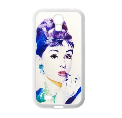 TPU Samsung Galaxy S4 back case with Audrey Hepburn designed by padcaseskingdom