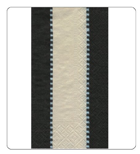 Paper Guest Towels Black and White Stripes - 2 paks, 15 towels per pak.Party Supplies & Decorations.