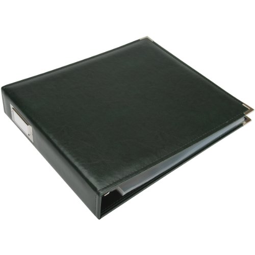 We R Memory Keepers Classic Leather 3-Ring Album - 12x12 inch, Forest Green
