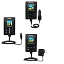 Deluxe Kit for the Philips GoGear HDD1830/17 includes a USB cable with Car and Wall Charger - Gomadic Brand w/ TipExchange Technology