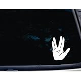 Live Long and Prosper - 3 3/4" x 5" die cut vinyl decal for windows, cars, trucks, tool boxes, laptops, MacBook - virtually any hard, smooth surface