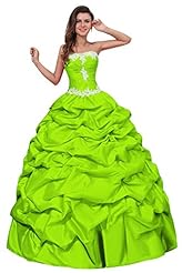 Strapless Sweetheart  Beaded Crystal  Corset   Waistline Floor Length Taffeta  Ball Gown Prom Dress/Quinceanera Dress/Wedding Dress  With Ruffles