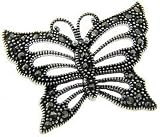 Sterling Silver Marcasite Butterfly Brooch