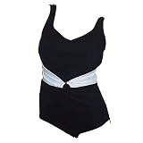 Longitude Classic Tank Ring Tummy Control Swimsuit 63989 Black
