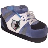 Minnesota Timberwolves Boot Slipper Size: 12-14, Color: Blue / Grey / White