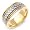 HYGINOS 14K Two-Tone Gold Celtic Braided Wedding Band Ring