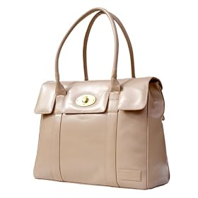 Click here to buy Olive N Figs Capuccino Leather Briefcase Tote by Nvie Designs.