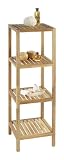 Details zu "Wenko 18618100 Haushalts- und Badregal Norway - 4 Ablagen, Walnussholz, 36 x 112 x 36 cm"