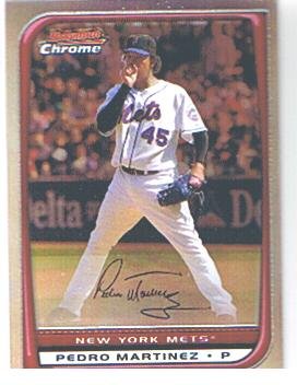 2008 Bowman Chrome Refractors #186 Pedro Martinez - New York Mets (Baseball Cards)
