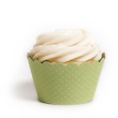 Dress My Cupcake Standard Leaf Green Cupcake Wrappers, Set of 50