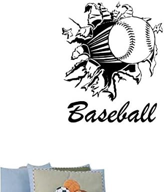 Baseball Rip Through Decal Vinyl wall art stickers Vinyl Decor Quote lettering sayings kitchen sport Bedroom home decor