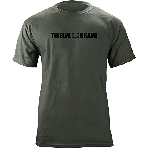 Army Combat Engineer MOS 12 Bravo 12B Veteran T-Shirt (L, Green)
