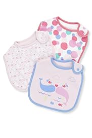 3 Pack Pure Cotton Assorted Bibs