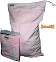 BubuBibi Wet/Dry Bag Cloth Diaper/Swim Soft MINKY PINK (21"X14")