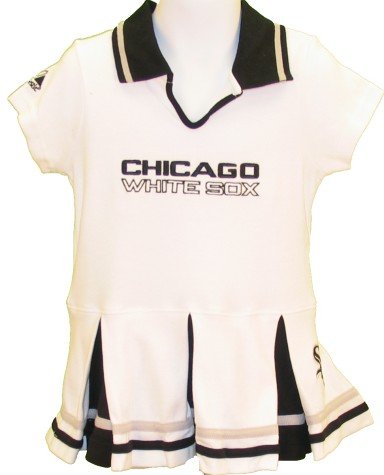 Toddler Chicago White Sox White Cheerleader Dress - 3T