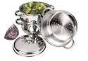 3 Tier 20cm Vegetable, Stockpot, Casserole, Colander Steamer Pan Set