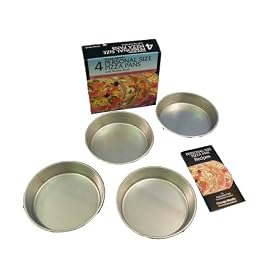 Chicago Metallic Commercial Set of 4 Personal Pizza Pans by Chicago Metallic