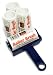Navy Blue Trident Sticky Roller Brush and 3 Refills (20m of sticky paper) with adhesive surface which can be torn off & thrown away once used. Designed for removing lint, dust & animal hair from clothes & upholstery