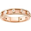 14K Rose Gold Diamond Wedding/Anniversary Band - 0.10 Ct.