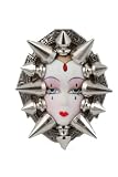 Rocker Jewelry Porcelain lady face and Metal Spike Ring Huge Ring
