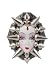 Rocker Jewelry Porcelain lady face and Metal Spike Ring Huge Ring