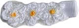 Posies Accessories Three Daisies Hair Clippie White