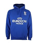 EURO 16 Sudadera con Capucha Italy Badge (Azul Royal)