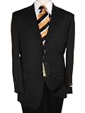 Jet Black MEN Suits Italian Merino Wool 140s Hand Tailored Suit for the Best Comfort All Day Long ++ Best Quality Suits for the Office, Business, Wedding, Formal or Any Other Occasions Complete Suit Jacket and Pants