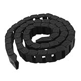 uxcell 工作機械 10mm x 20mm プラスチック 引き綱 ドラッグ チェーン ブラック1.04M